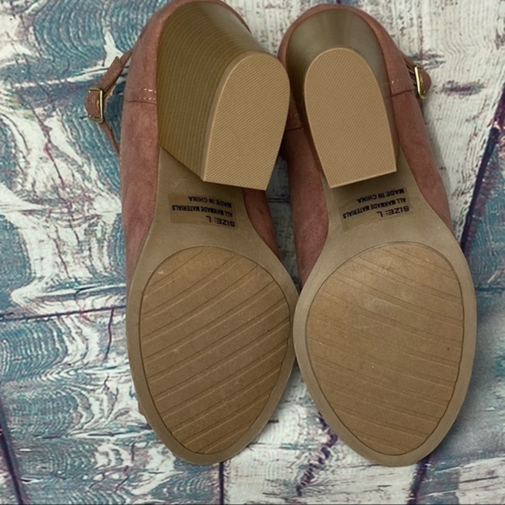 QUPID PeepToe Ankle Straps Chunky Heeled B… - Picture 9 of 11
